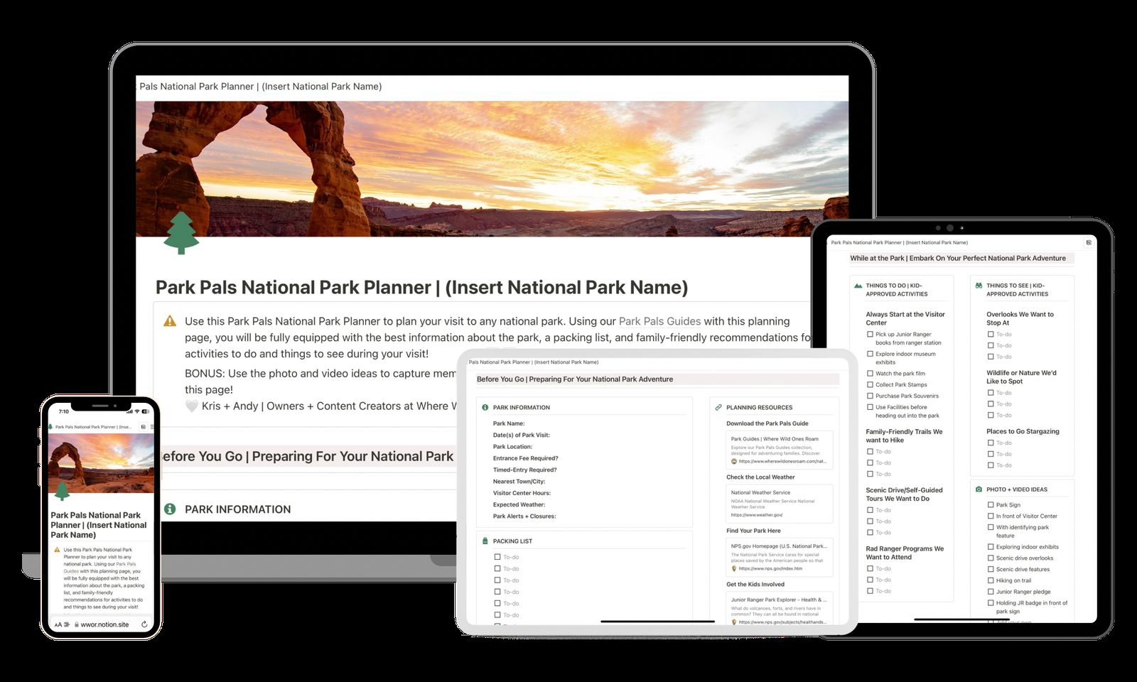 Plan the Perfect National Park Adventure with Our Notion Template