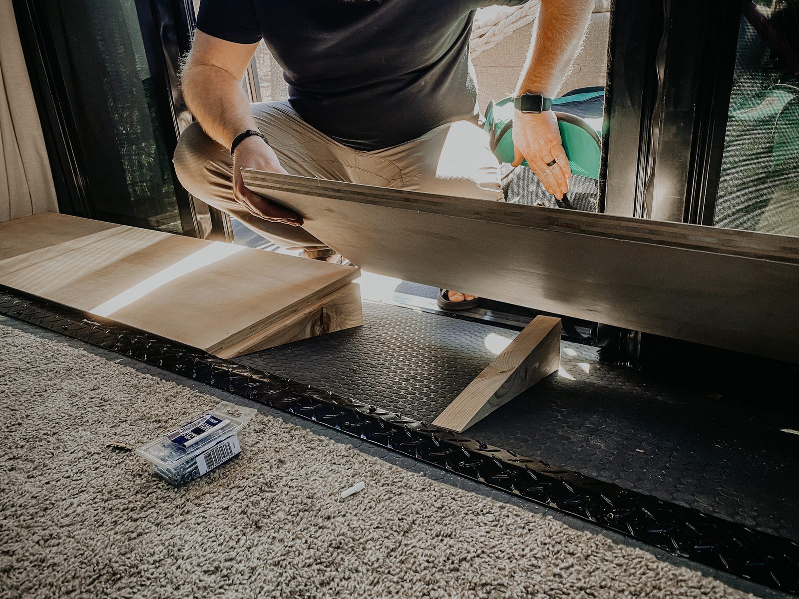 Extending our Toy Hauler Garage Floor!