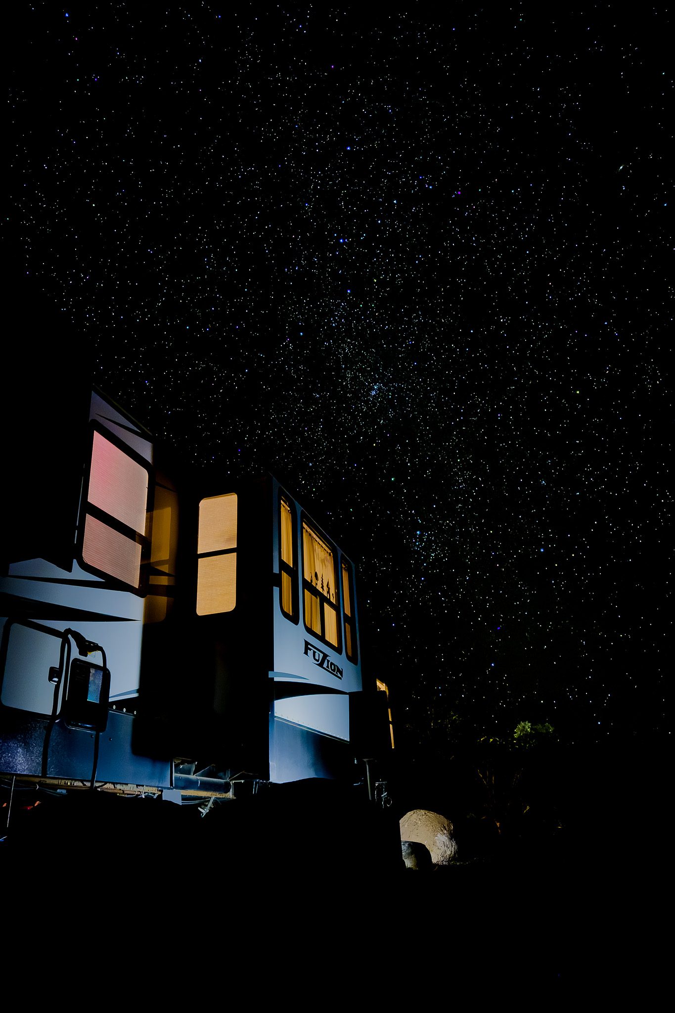 Stargazing from the campsite
